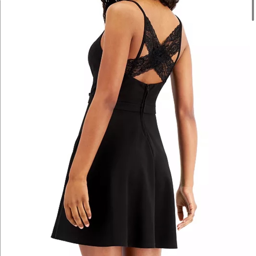 Speechless Juniors Lace Back Fit and Flare dress